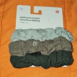 Lululemon Uplifting Scrunchies 3 Pack!! NOMD/RNFG/JDGR